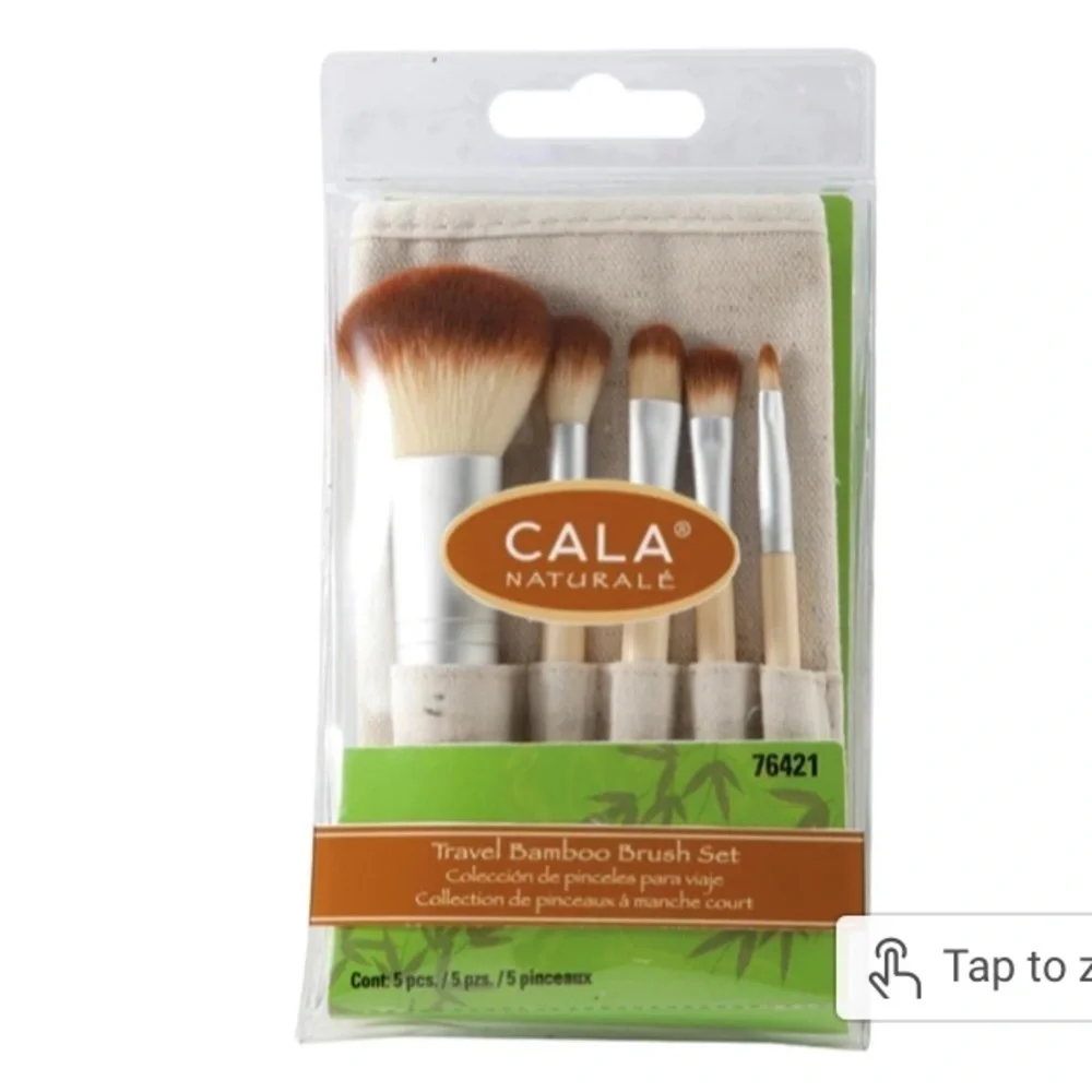 Cala Naturale New Travel Bamboo 5 Piece Brush Set NWT